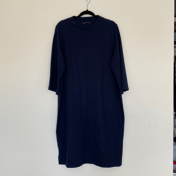 Marks & Spencers - Navy Blue Knit Dress - US 16/UK 20 - Picture 1 of 5